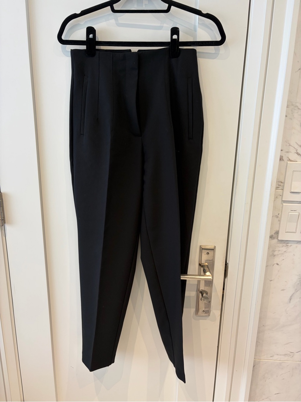 Zara Black Tailored High-Waist Trousers